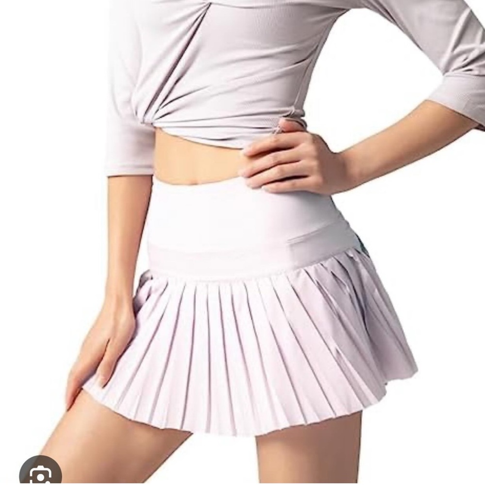 Light Pink Mini Tennis Skirt with Pleats